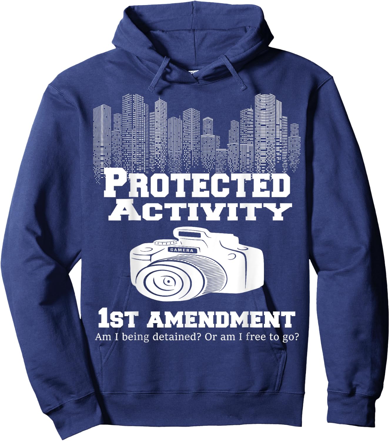 Protected Activity first Amendment Audit Camera Gift Hoodie - Hoodie | Navy