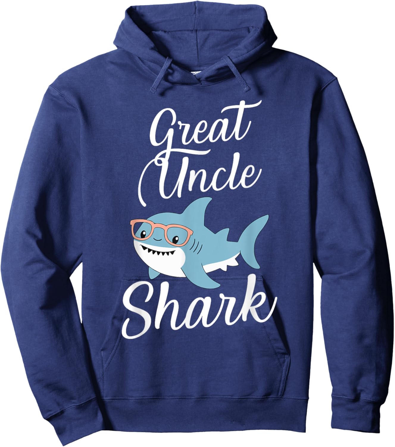 Great Uncle Shark Funny Matching Family Hoodie - Hoodie | Navy