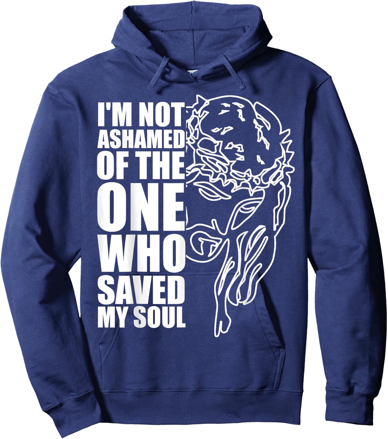 Christian Religious Jesus I'm Not Ashamed Hoodie - Hoodie | Navy