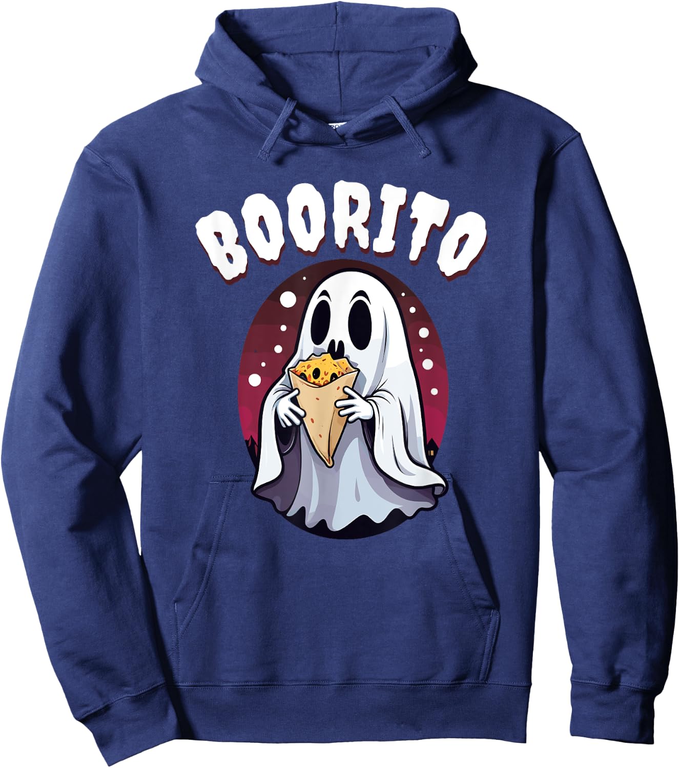 Boo-Rito Funny Mexican Taco Burrito Ghost Halloween Costume Hoodie - Hoodie | Navy