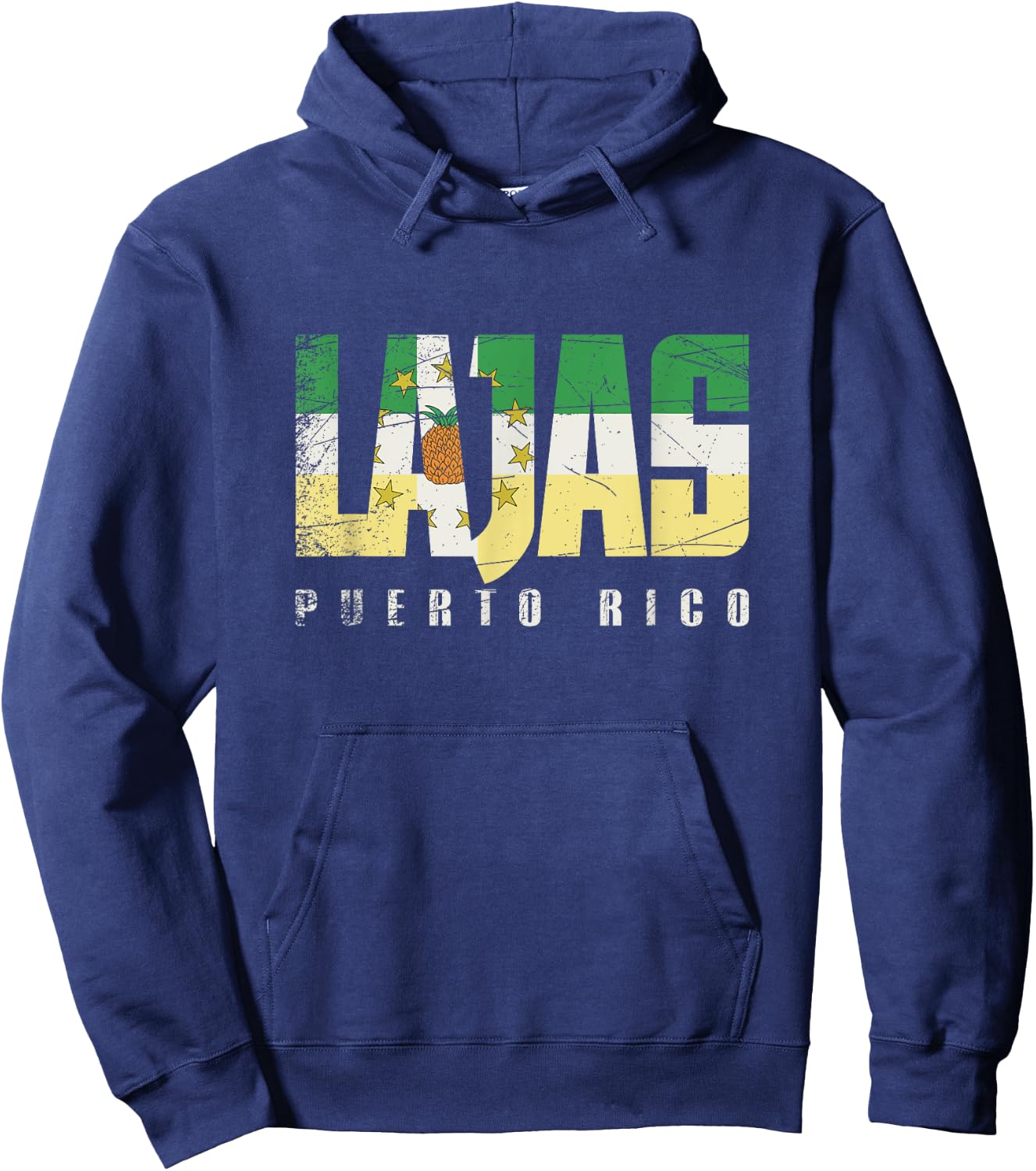 Lajas City in Puerto Rico, Lajas Flag Hoodie - Hoodie | Navy
