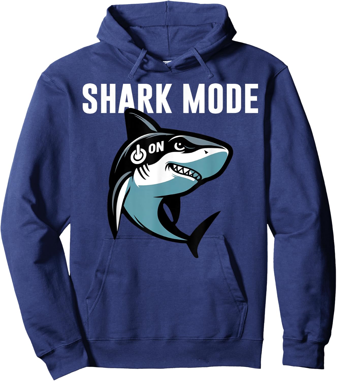 Cool Shark Shark Mode On Beach Funny Shark Hoodie - Hoodie | Navy
