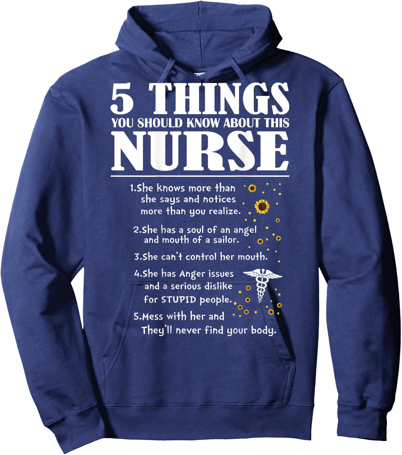 5 Things You Should Know About This Nurse (on back) Hoodie - Hoodie | Navy