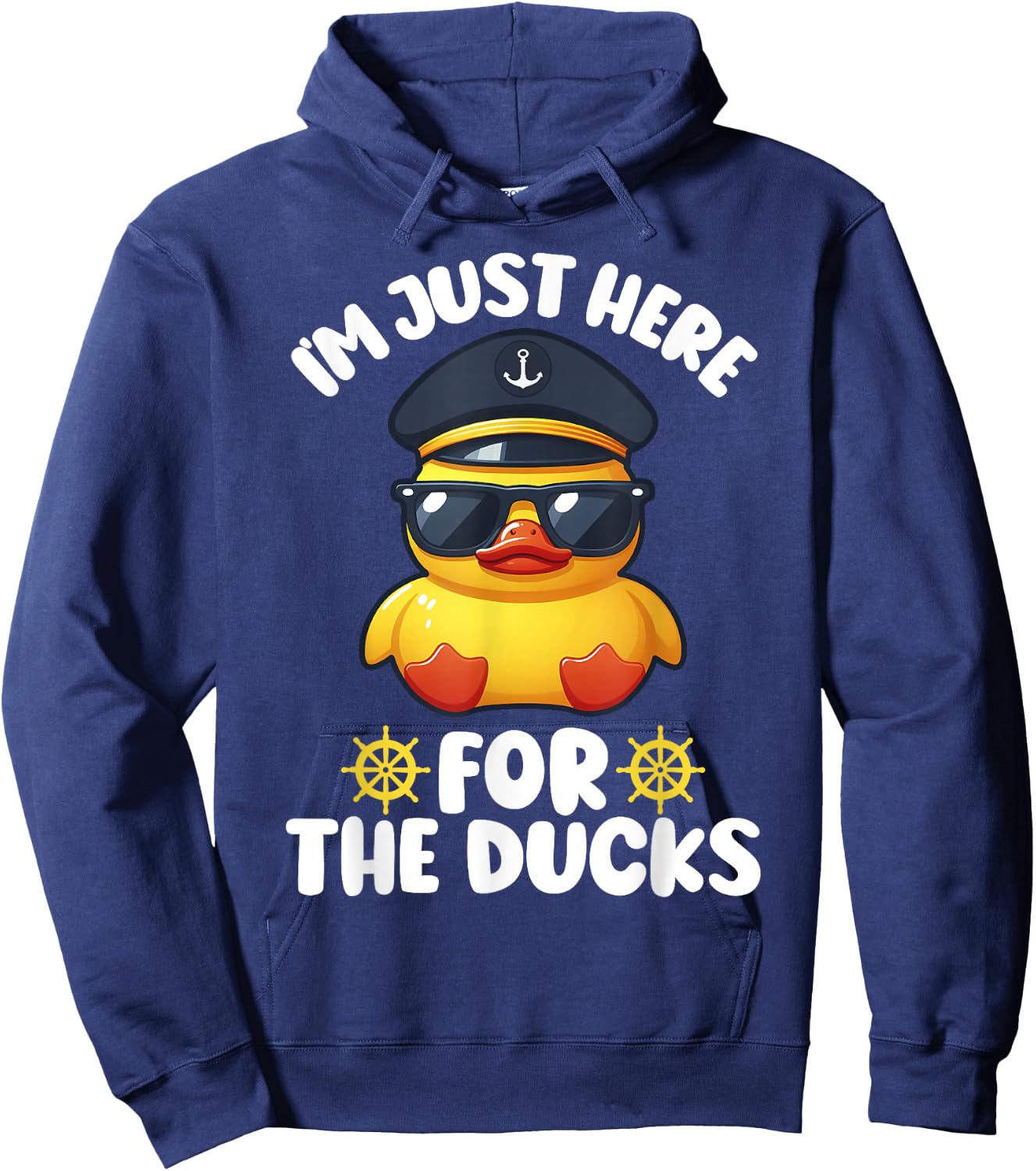 I'm Just Here for the Ducks Funny Cruising Matching Group Hoodie - Hoodie | Navy