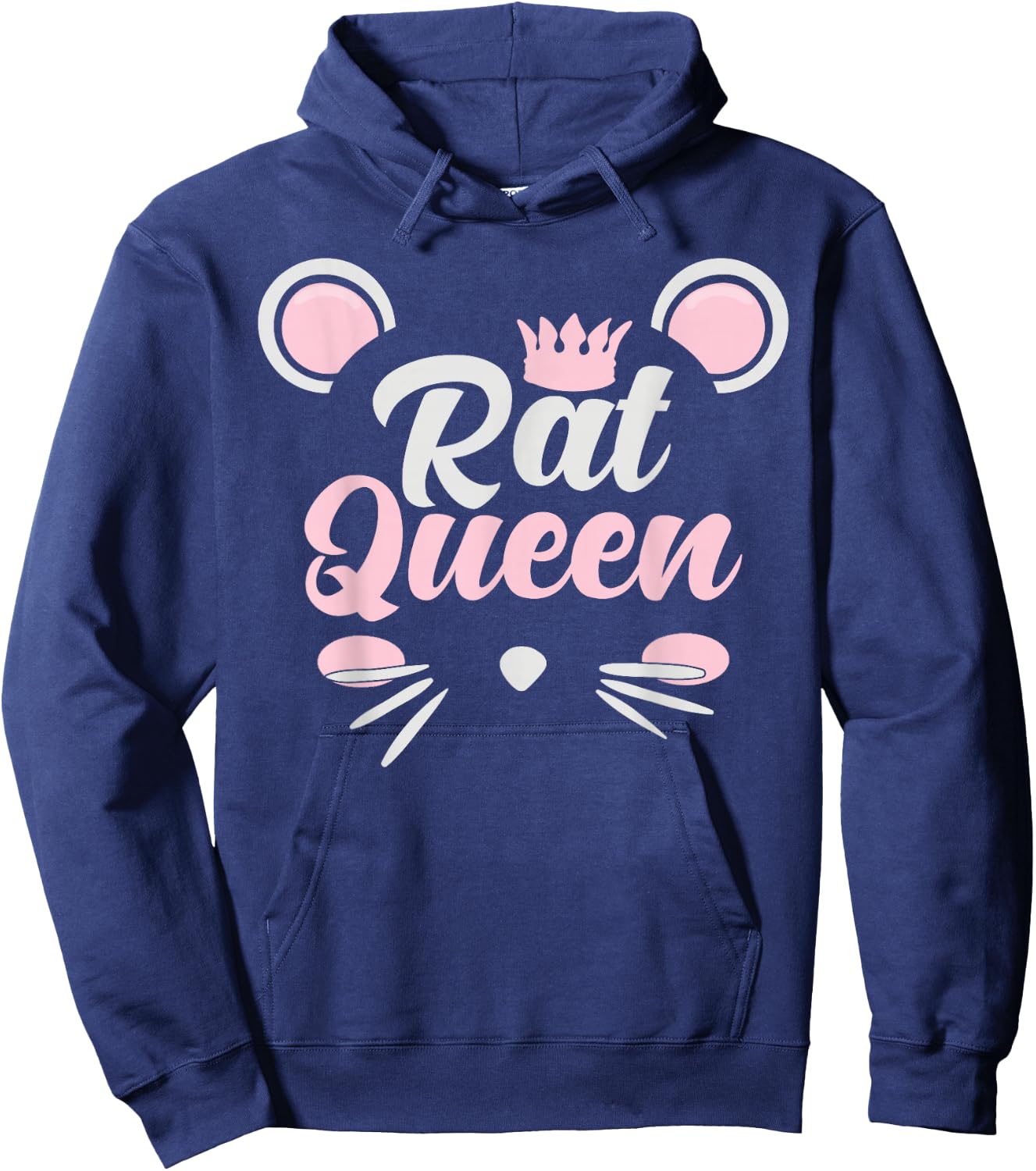 Rat Lover Design Women Rat Queen Hoodie - Hoodie | Navy