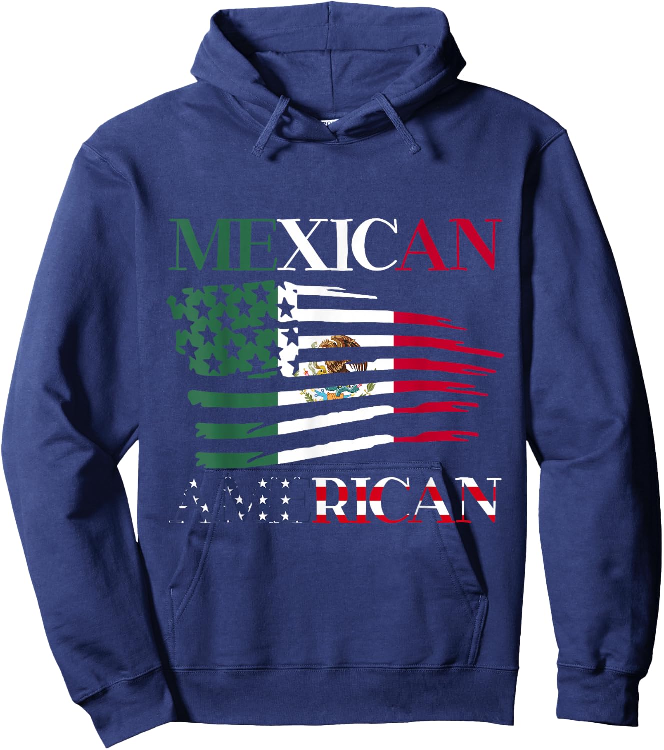 Mexican American Us Usa Mexico America Mexican American Hoodie - Hoodie | Navy