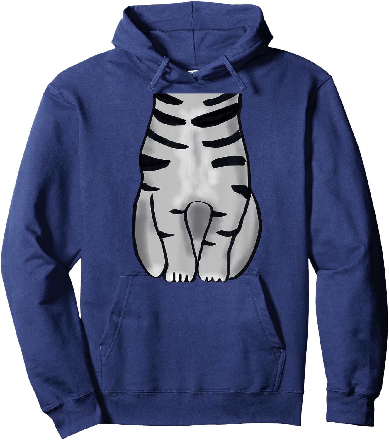 Easy Grey Striped Cat Halloween Costume Hoodie - Hoodie | Navy