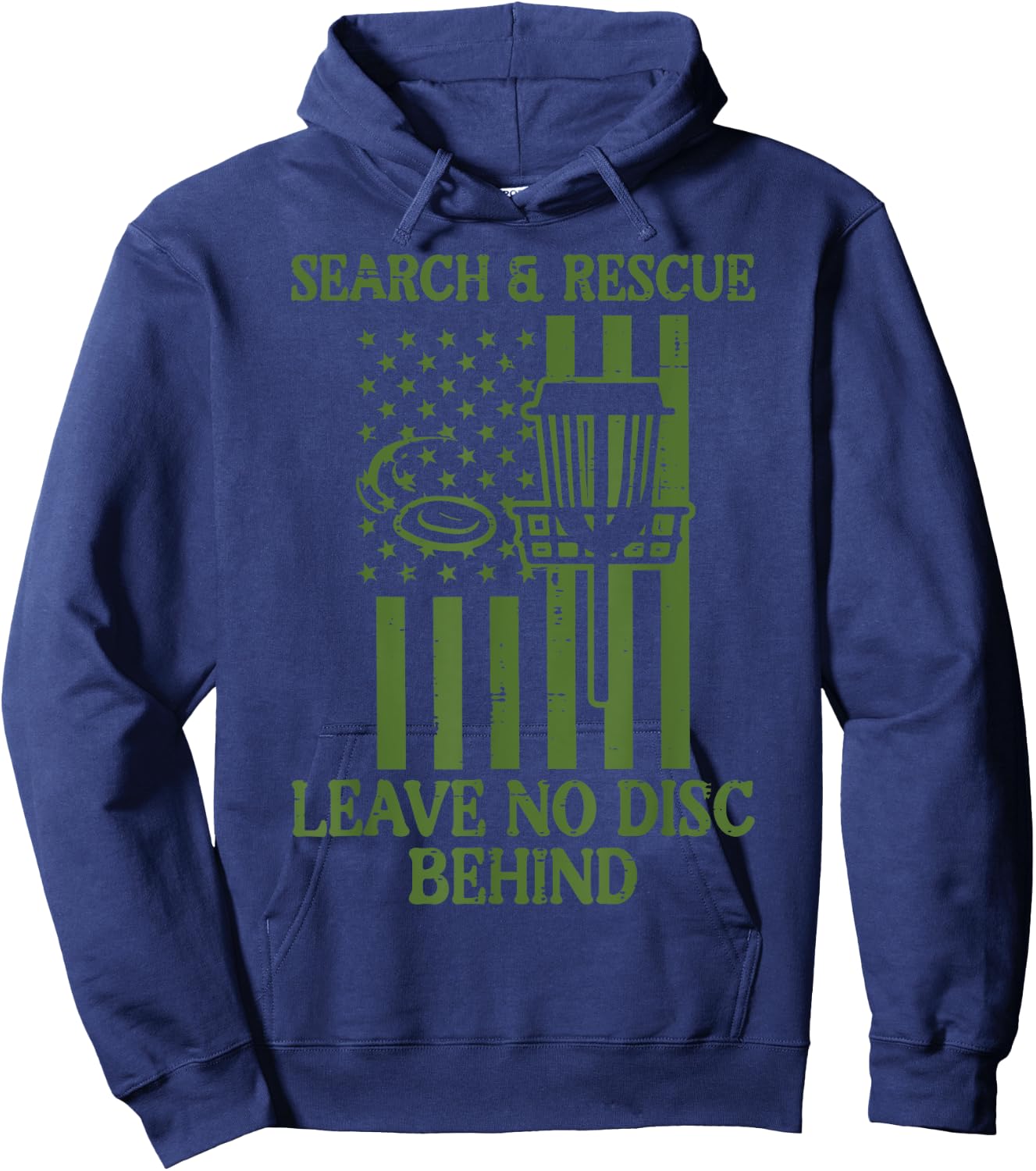 Search Rescue No Disc Behind Flag Frisbee Golf Men Women Kid Hoodie - Hoodie | Navy