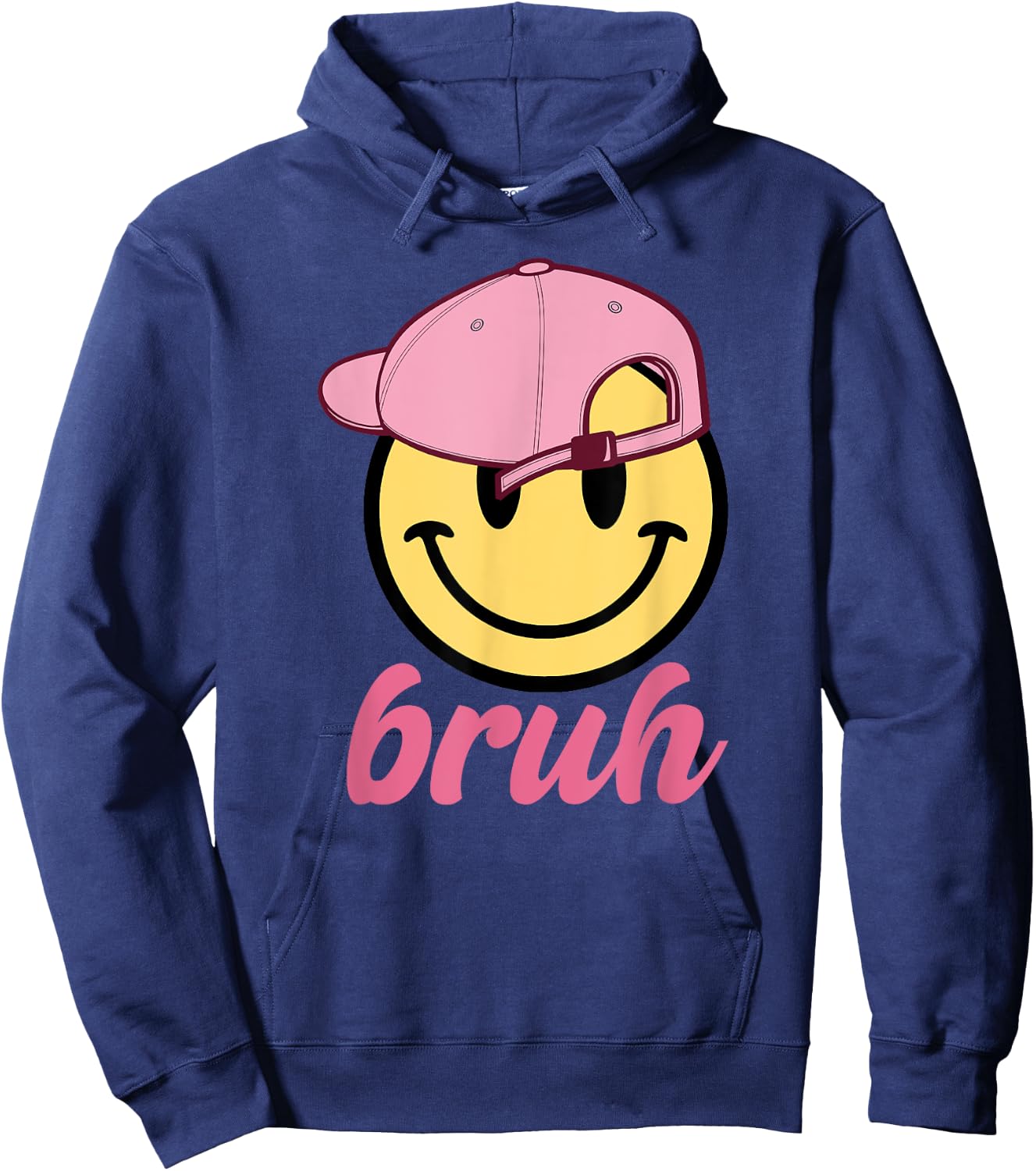Cute Bruh For Girls Women Kids Youth 70s Funny Saying Quote Hoodie - Hoodie | Navy