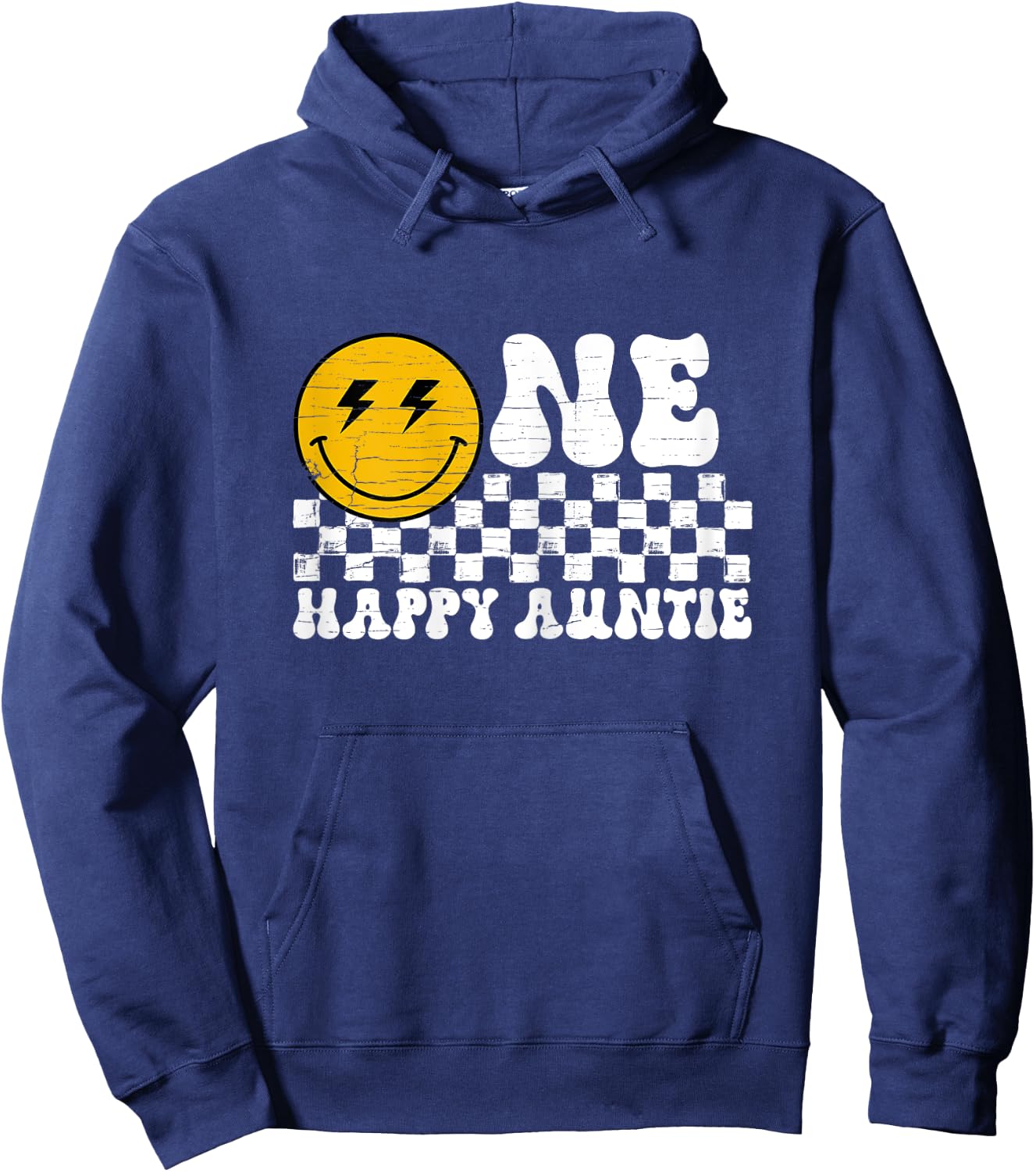 One Happy Dude Auntie 1st Birthday Family Matching Hoodie - Hoodie | Navy