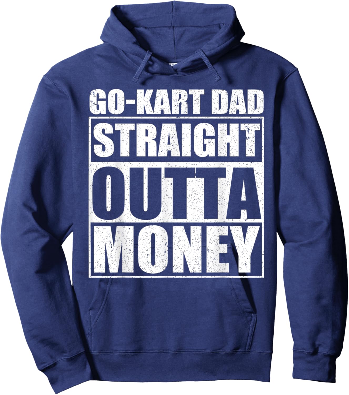 Father's Day Karting Racer Go Kart Racing Dad Hoodie - Hoodie | Navy