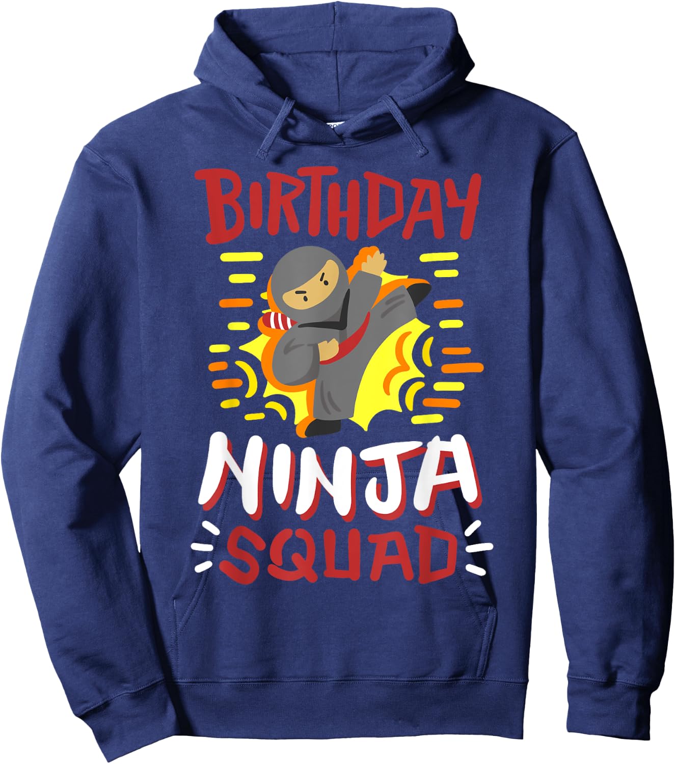 Birthday Ninja Squad Karate Girls Boys Kid Bday Party Family Hoodie - Hoodie | Navy