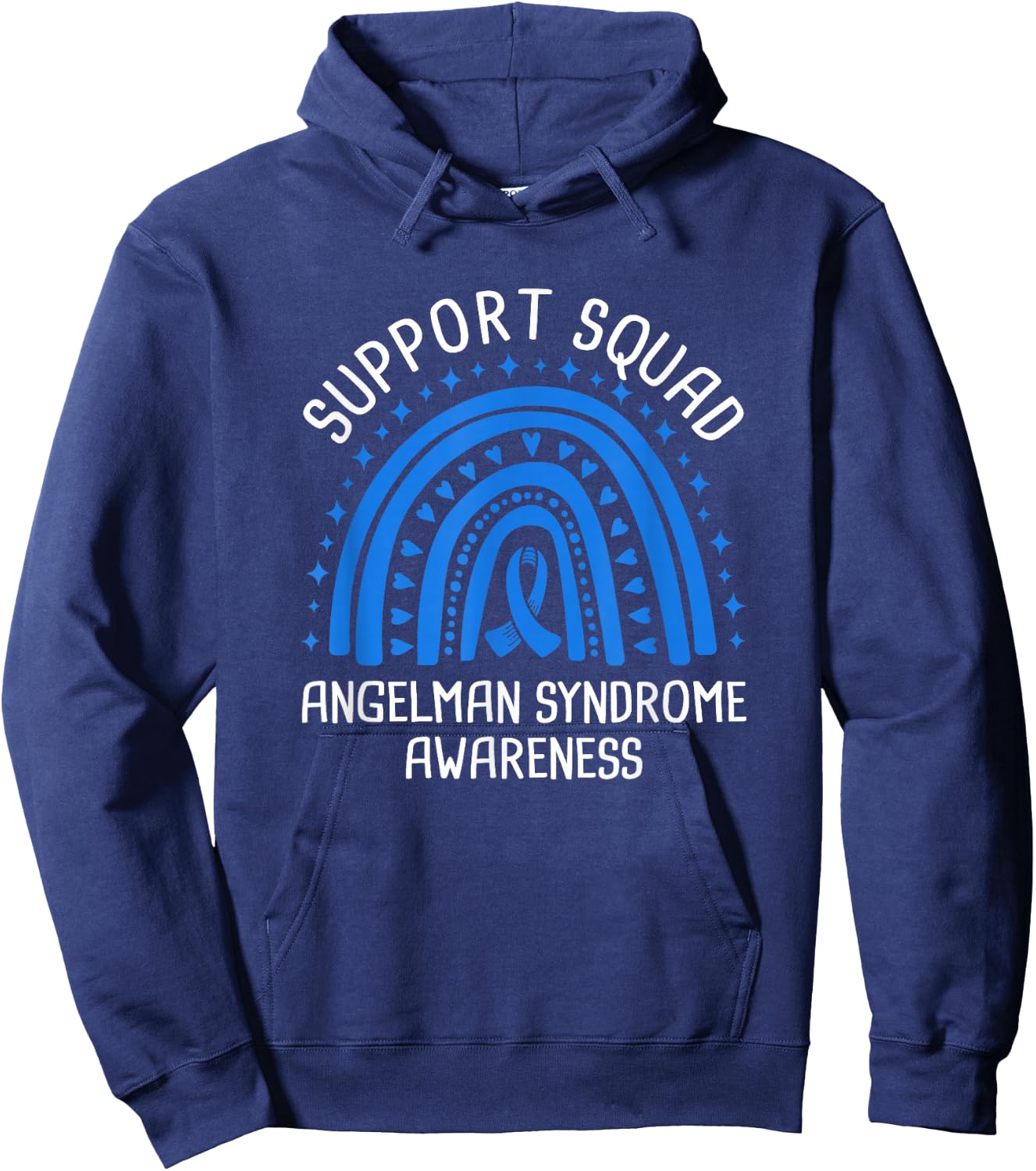 Support Squad Angelman Syndrome Awareness Hoodie - Hoodie | Navy