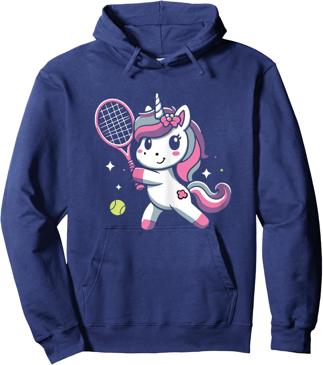 Unicorn Playing Tennis Funny Unicorn Lover Hoodie - Hoodie | Navy