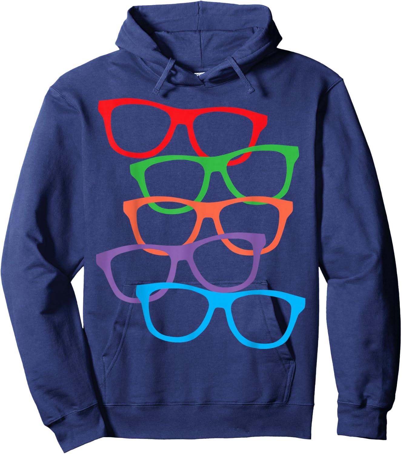 Glasses Print, Perfect for Adults or Kids with Glasses Hoodie - Hoodie | Navy