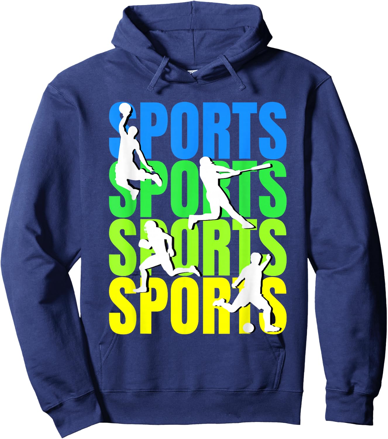 Multi-Sport Enthusiast - Basketball Baseball Soccer Football Hoodie - Hoodie | Navy
