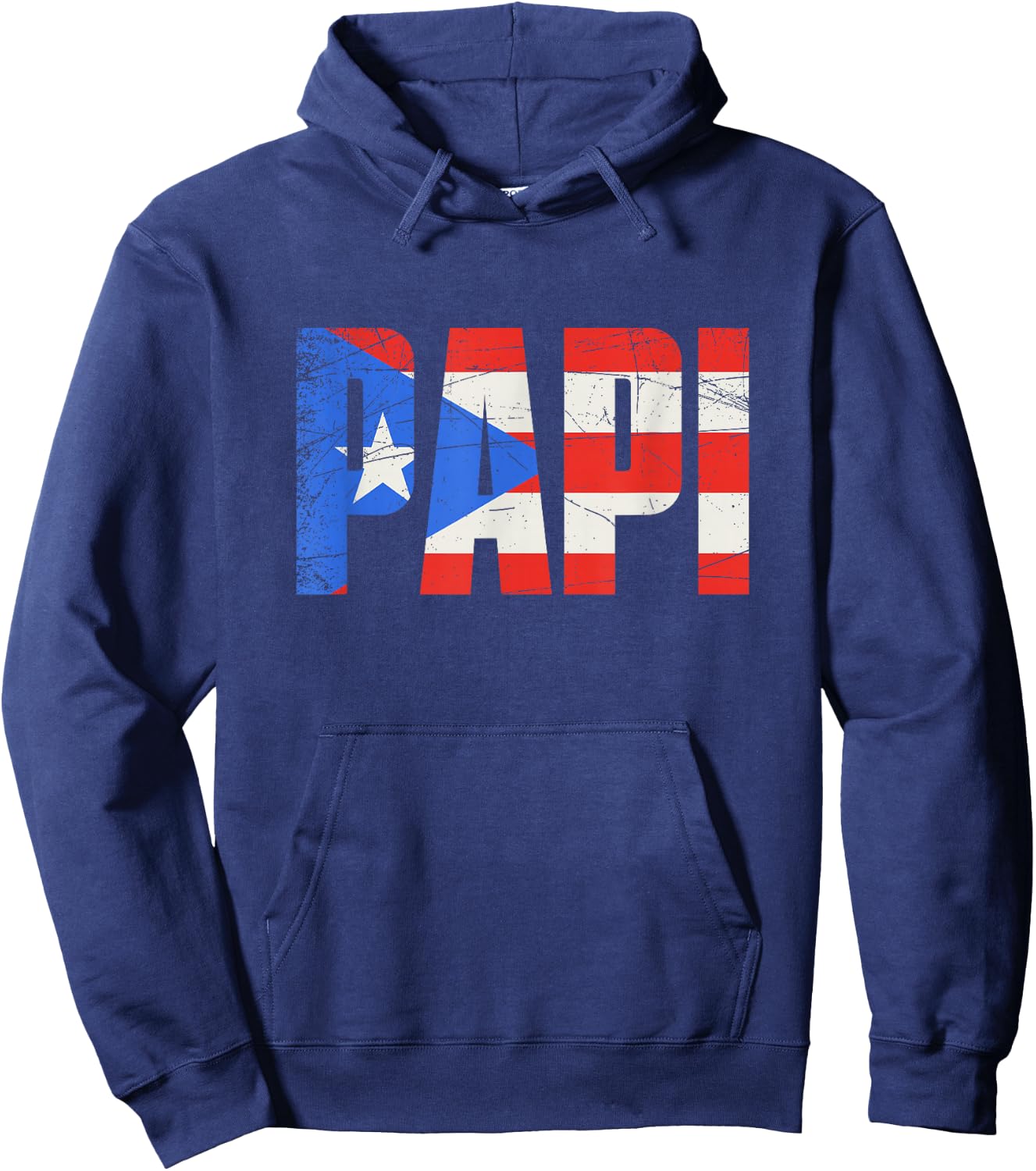 Puerto Rico Papi, Puerto Rican Flag Hoodie - Hoodie | Navy