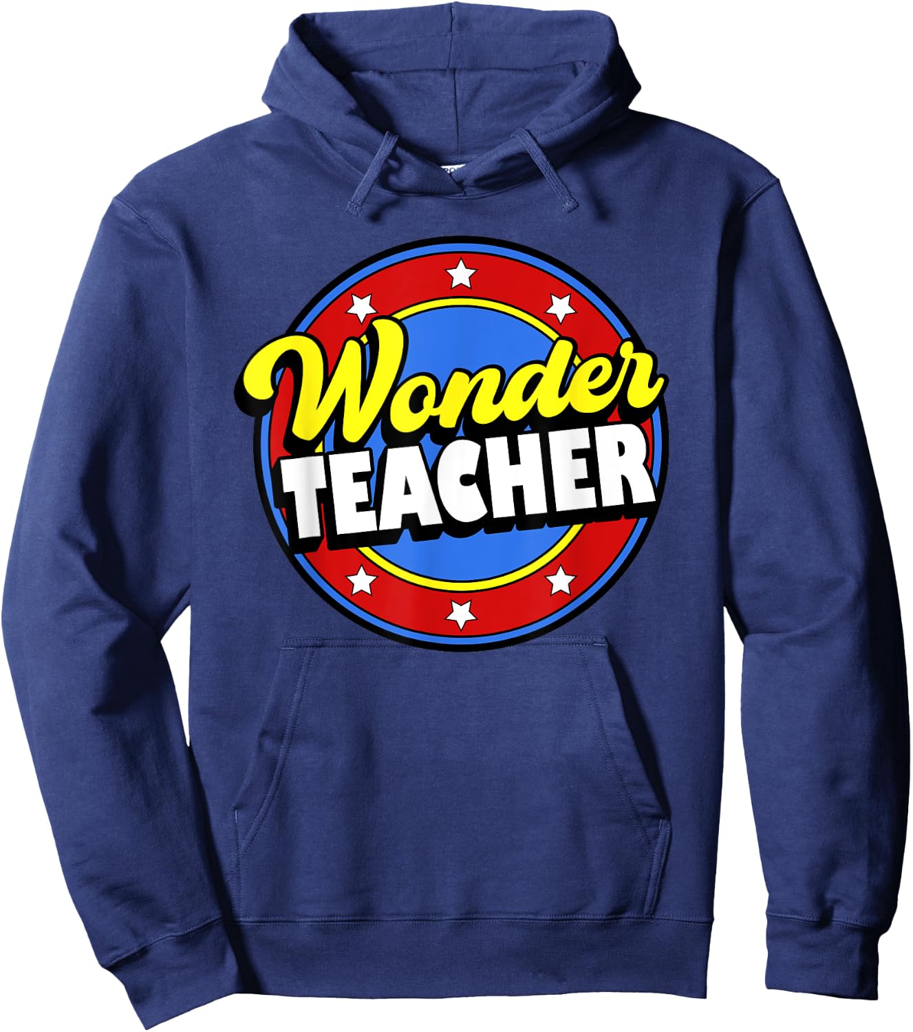 Wonder Teacher Super Woman Power Superhero Back to School Hoodie - Hoodie | Navy