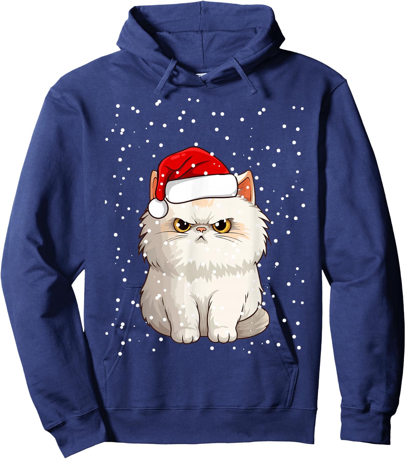 Funny Christmas Cat for Grumpy Teen, Girl, Boy, Mom or Dad! Hoodie - Hoodie | Navy