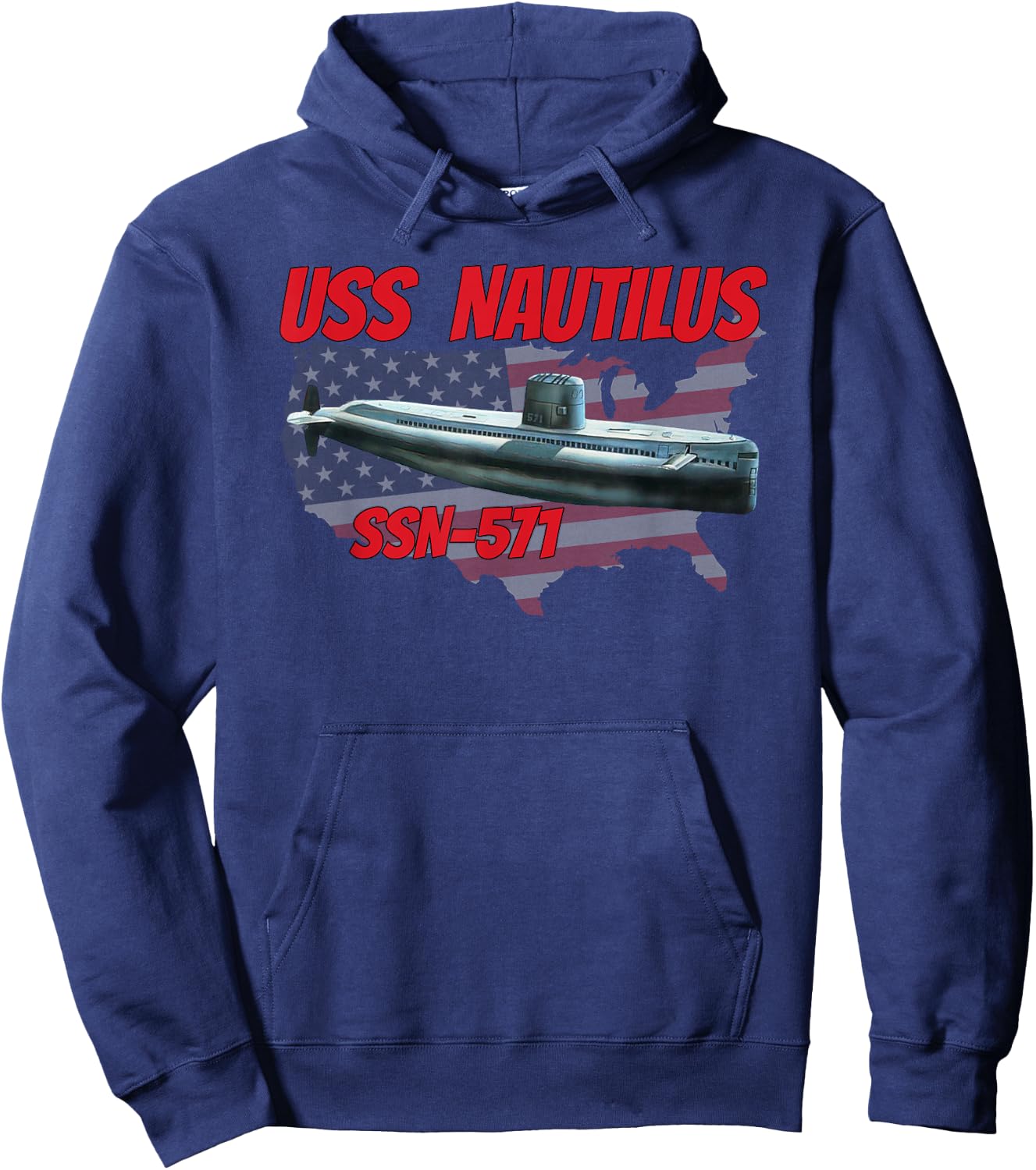 USS Nautilus SSN-571 Submarine Veterans Day Father Grandpa Hoodie - Hoodie | Navy