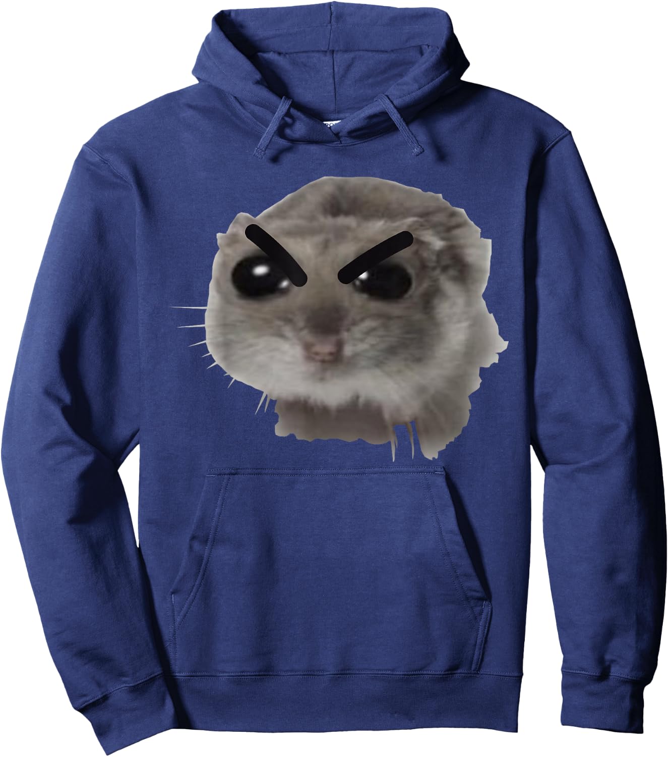 Angry Coquette Hamster Funny Meme / Big Eye Eyes Eyed Mouse Hoodie - Hoodie | Navy