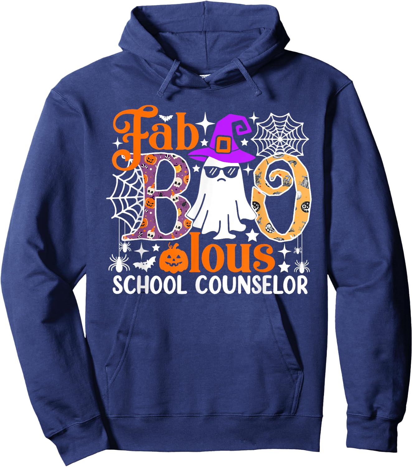 Fab Boo Lous School Counselor Funny Halloween Costume Hoodie - Hoodie | Navy