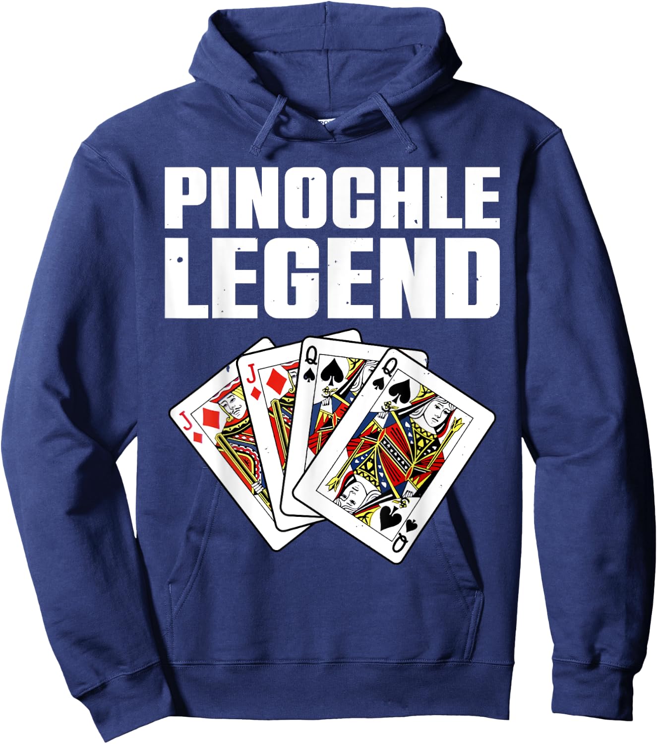 Funny Pinochle Art Women Card Game Pinochle Players Hoodie - Hoodie | Navy