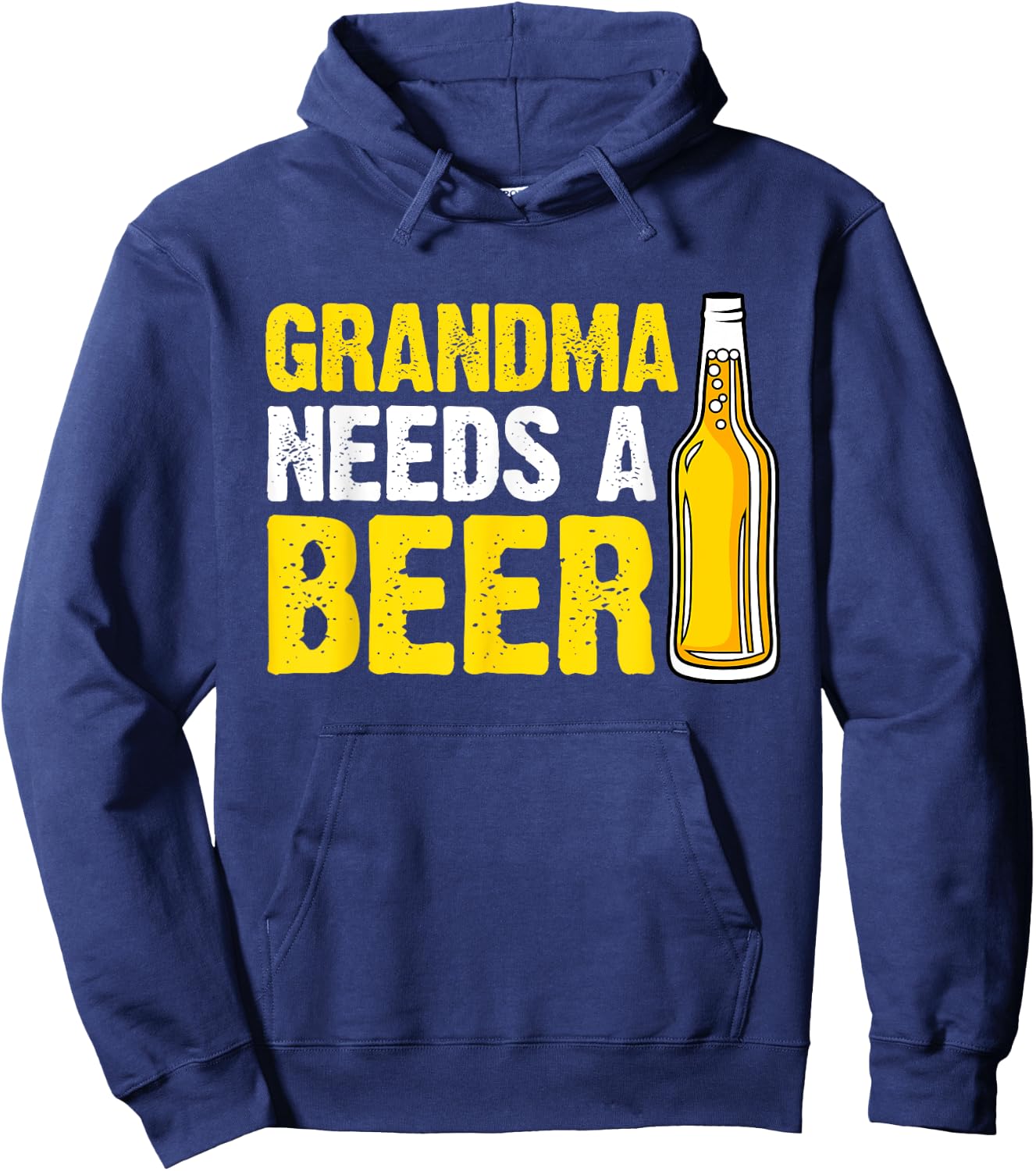 Funny Grandma Needs Retro Beer Drinking Mama Mother's Day Hoodie - Hoodie | Navy