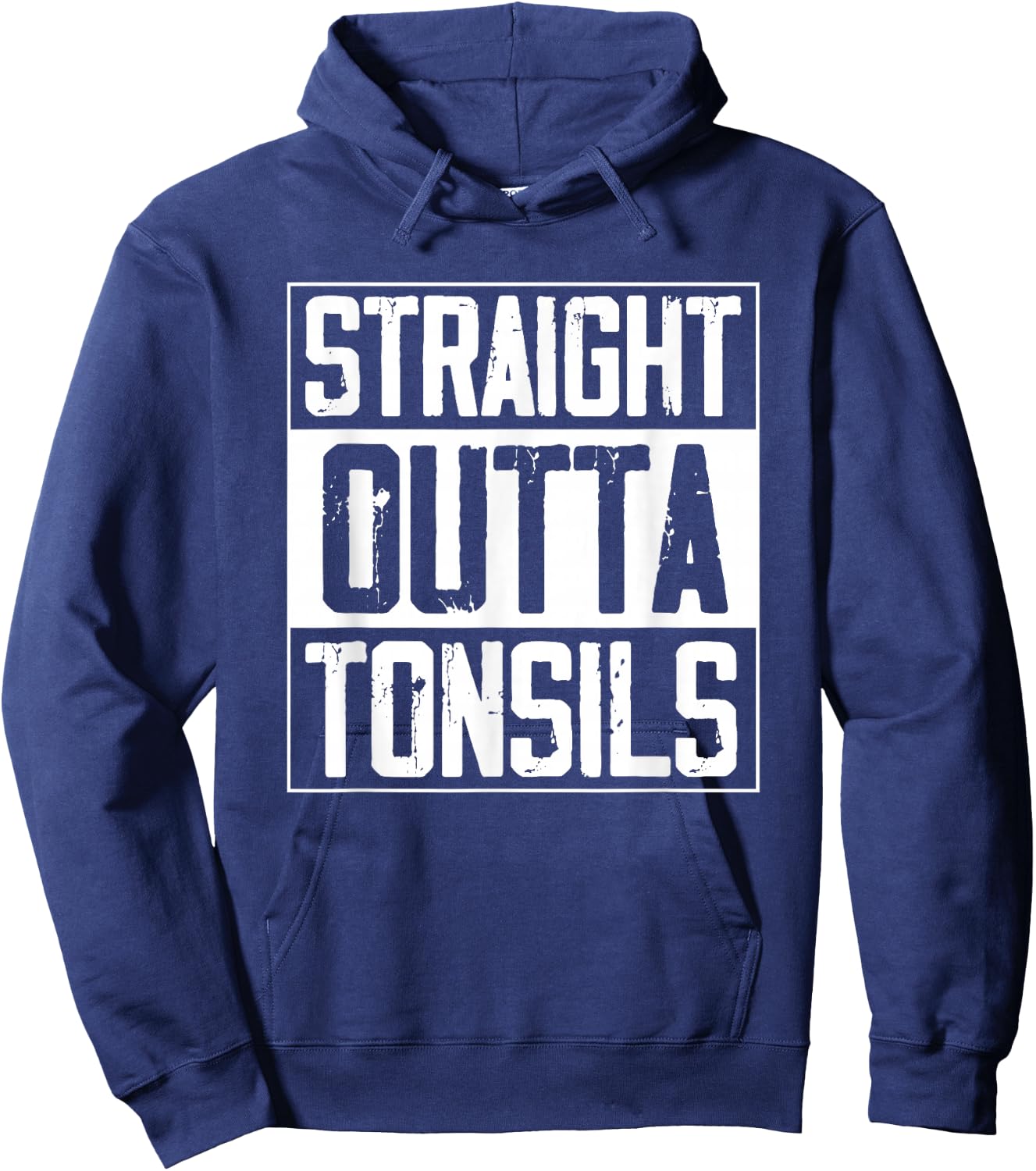 Straight Outta Tonsils Kids Tonsillectomy Recovery Tonsils Hoodie - Hoodie | Navy