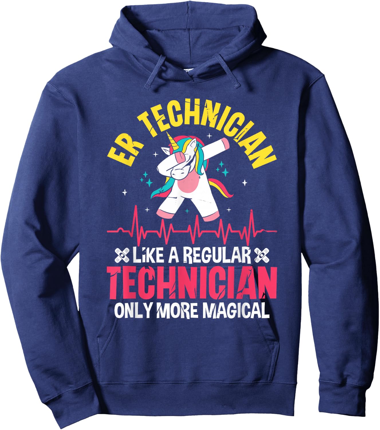 ER Technician Magical Emergency Room Tech ER Tech Hoodie - Hoodie | Navy
