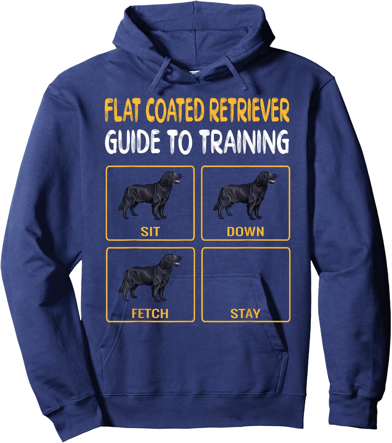 Flat-Coated Retriever Guide To Training Dog Obedience Hoodie - Hoodie | Navy