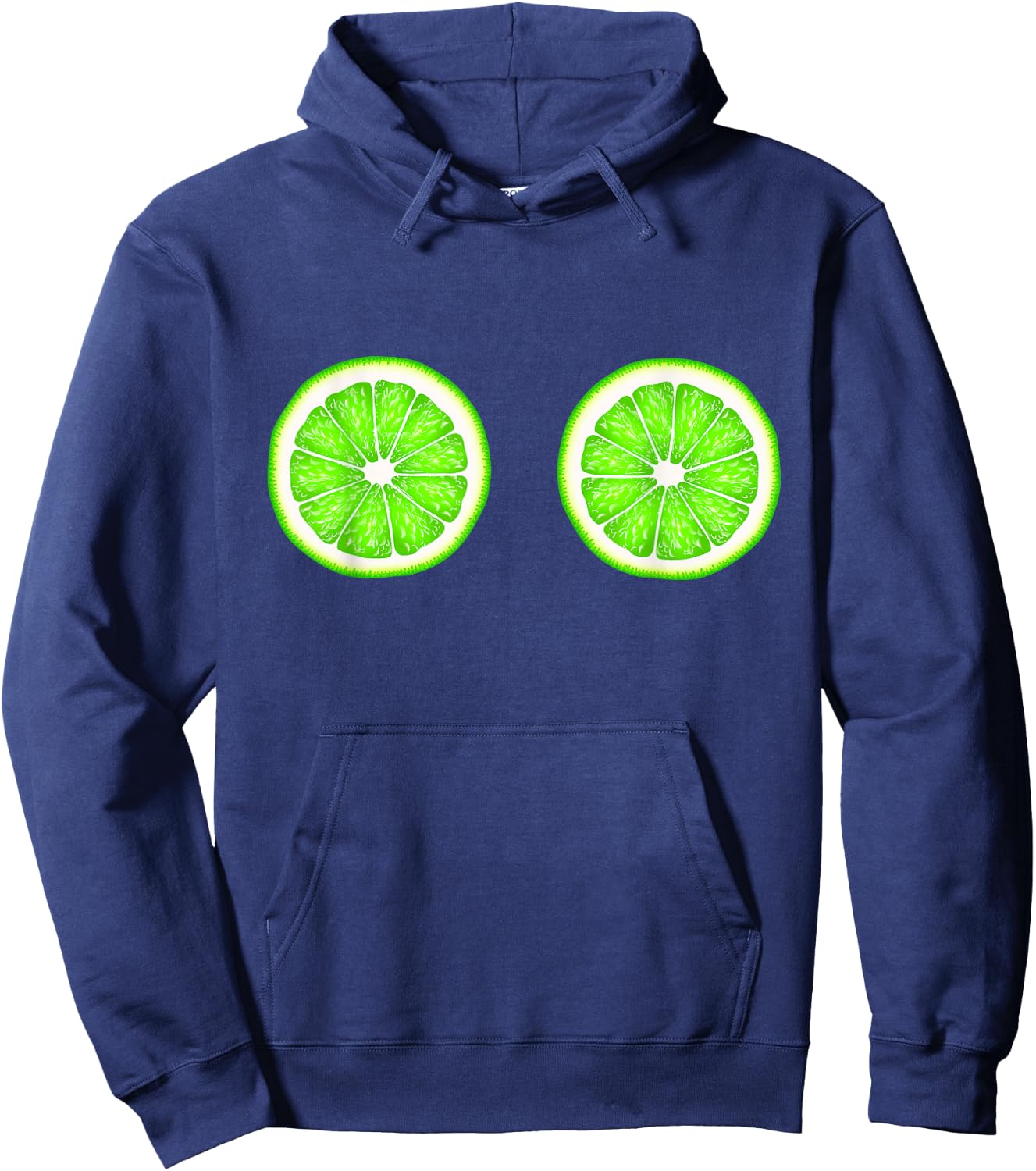 Funny Lime Boobs Titties Breast Tits Boobies Bra Hoodie - Hoodie | Navy
