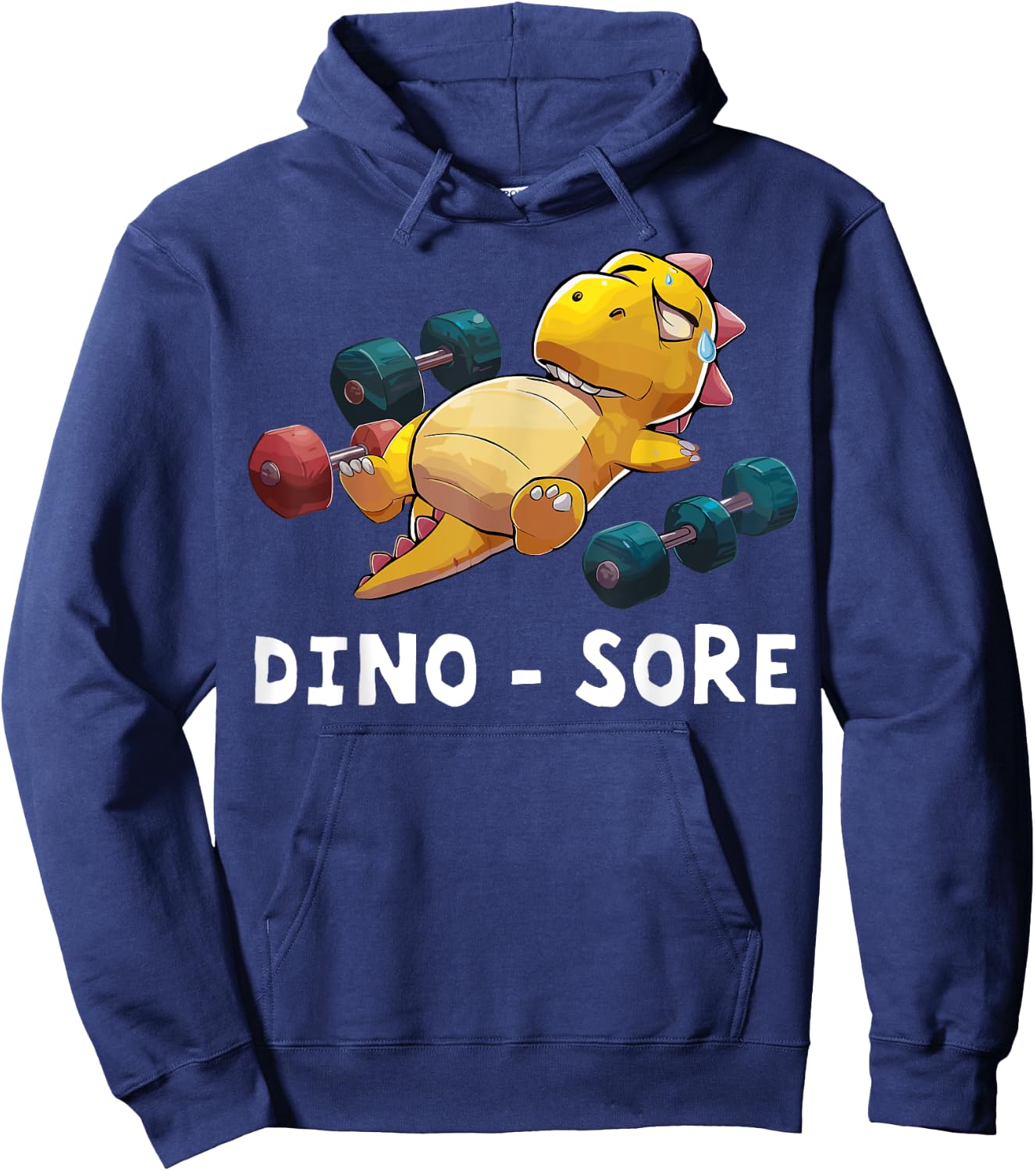 Dino - Sore Funny Dinosaur Workout Gym Fitness Workout Hoodie - Hoodie | Navy