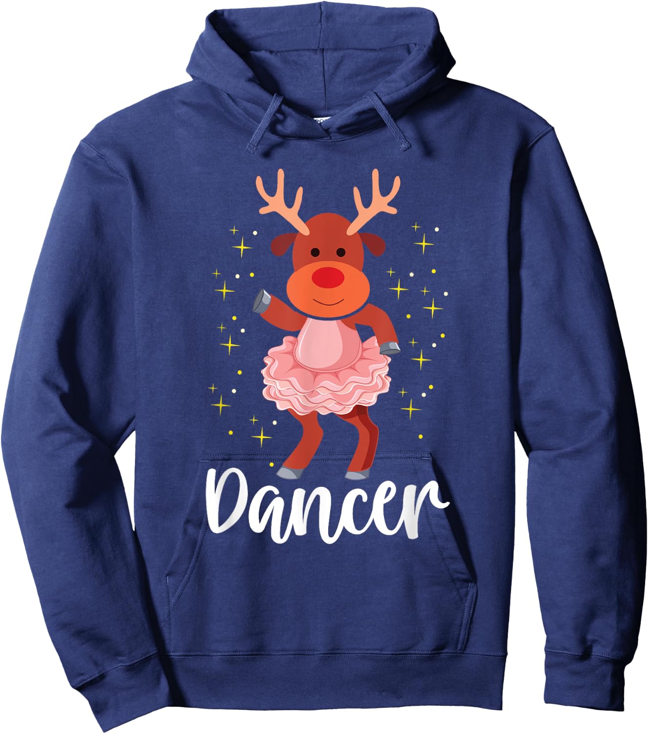 Dancer Christmas Dancing Reindeer Cute Deer Dancer Dance Hoodie - Hoodie | Navy