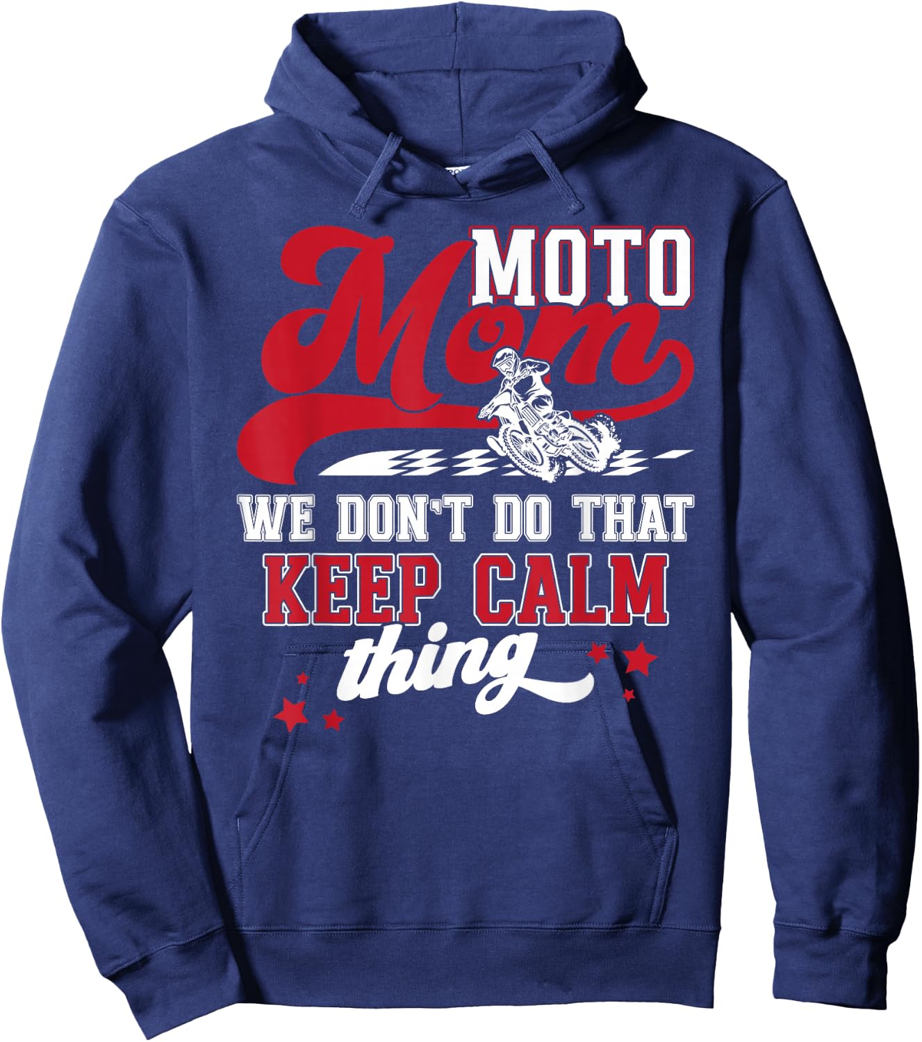 Moto Mom Funny Motocross Mom Motocross Rider Mama Hoodie - Hoodie | Navy