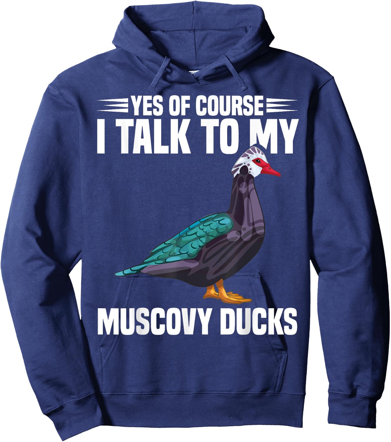 Muscovy Duck Dad Muscovy Duck Necklace Food Muscovy Ducks , Small, Black Hoodie - Hoodie | Navy