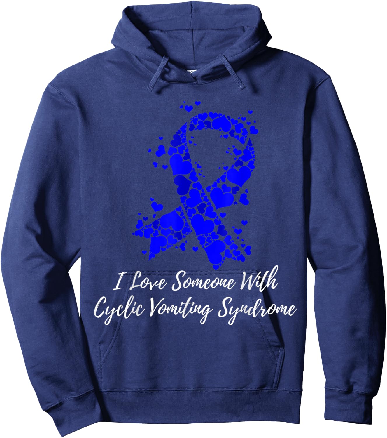 I Love Someone With Cyclic Vomiting Syndrome CVS Awareness Hoodie - Hoodie | Navy