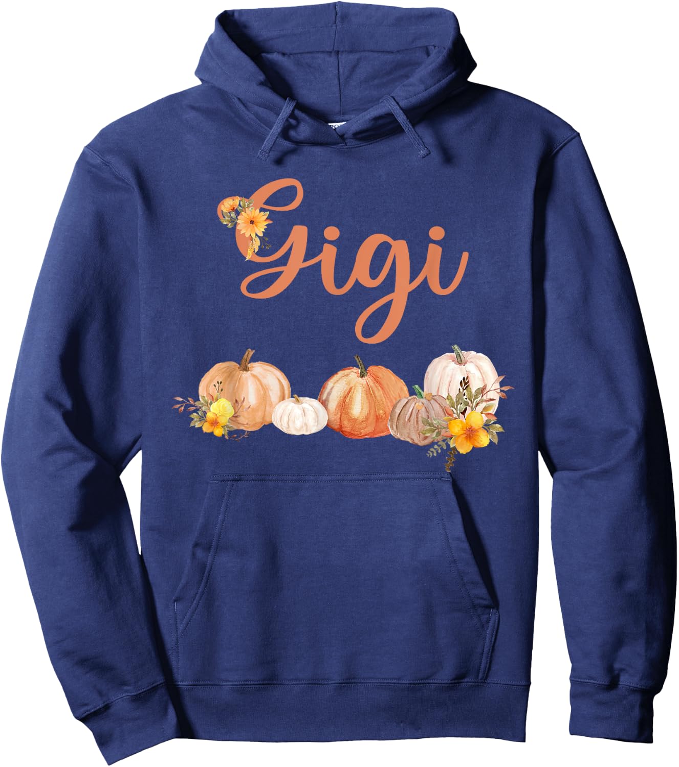 Gigi of Little Pumpkin First Birthday Autumn Pumpkin Hoodie - Hoodie | Navy