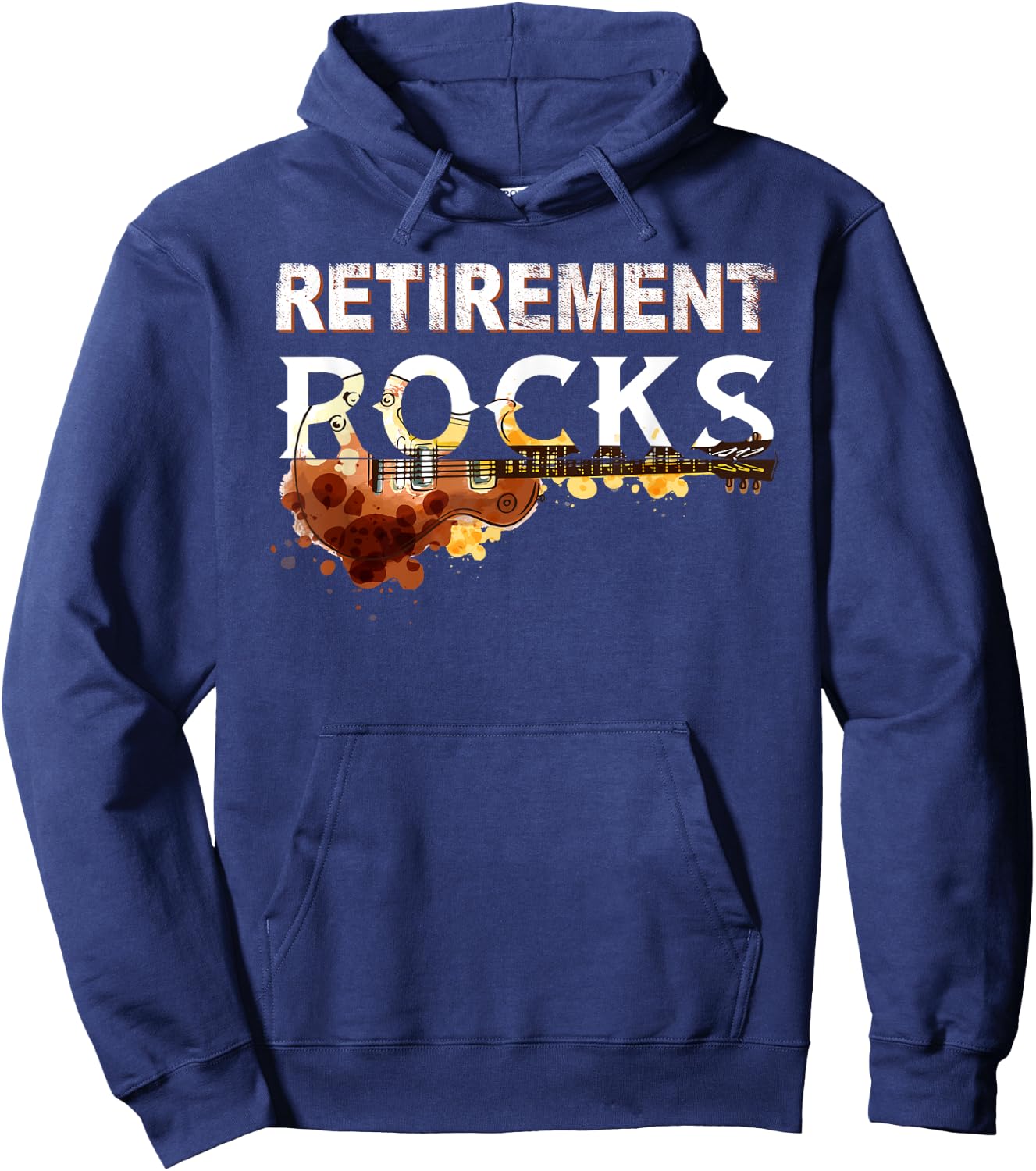 Retirement Rocks Guitar Old Rockers Retired Hoodie - Hoodie | Navy