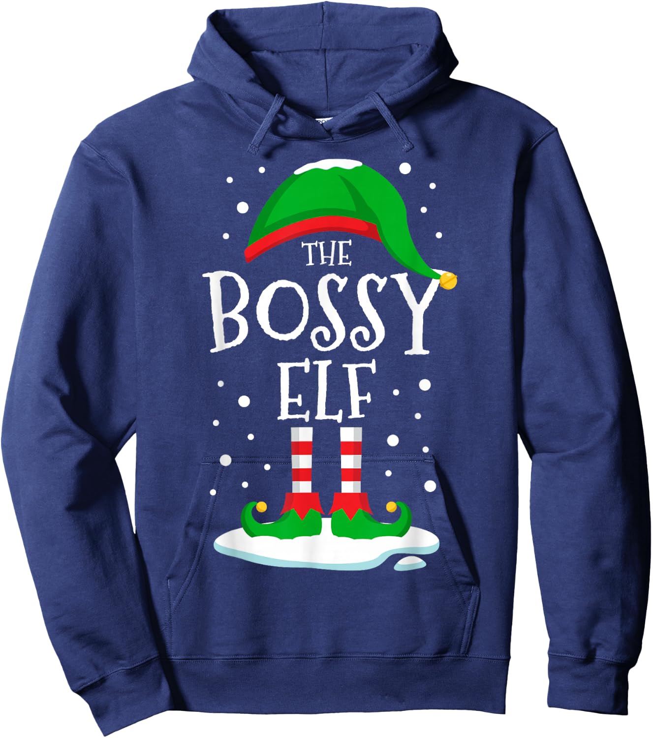 The Bossy Elf Christmas Family Matching Xmas Group Funny Hoodie - Hoodie | Navy
