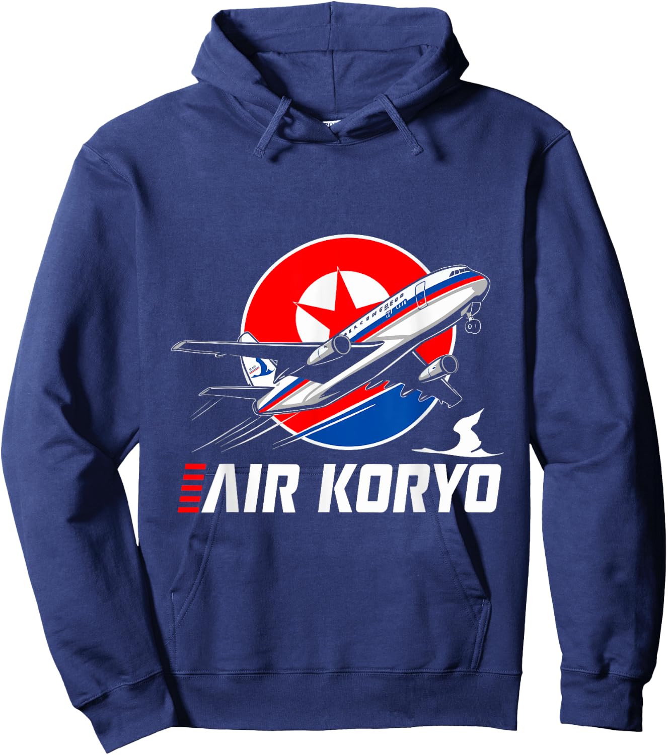 Air Koryo North Korean Plane Carrier soviet tupolev Kim Jong Hoodie - Hoodie | Navy