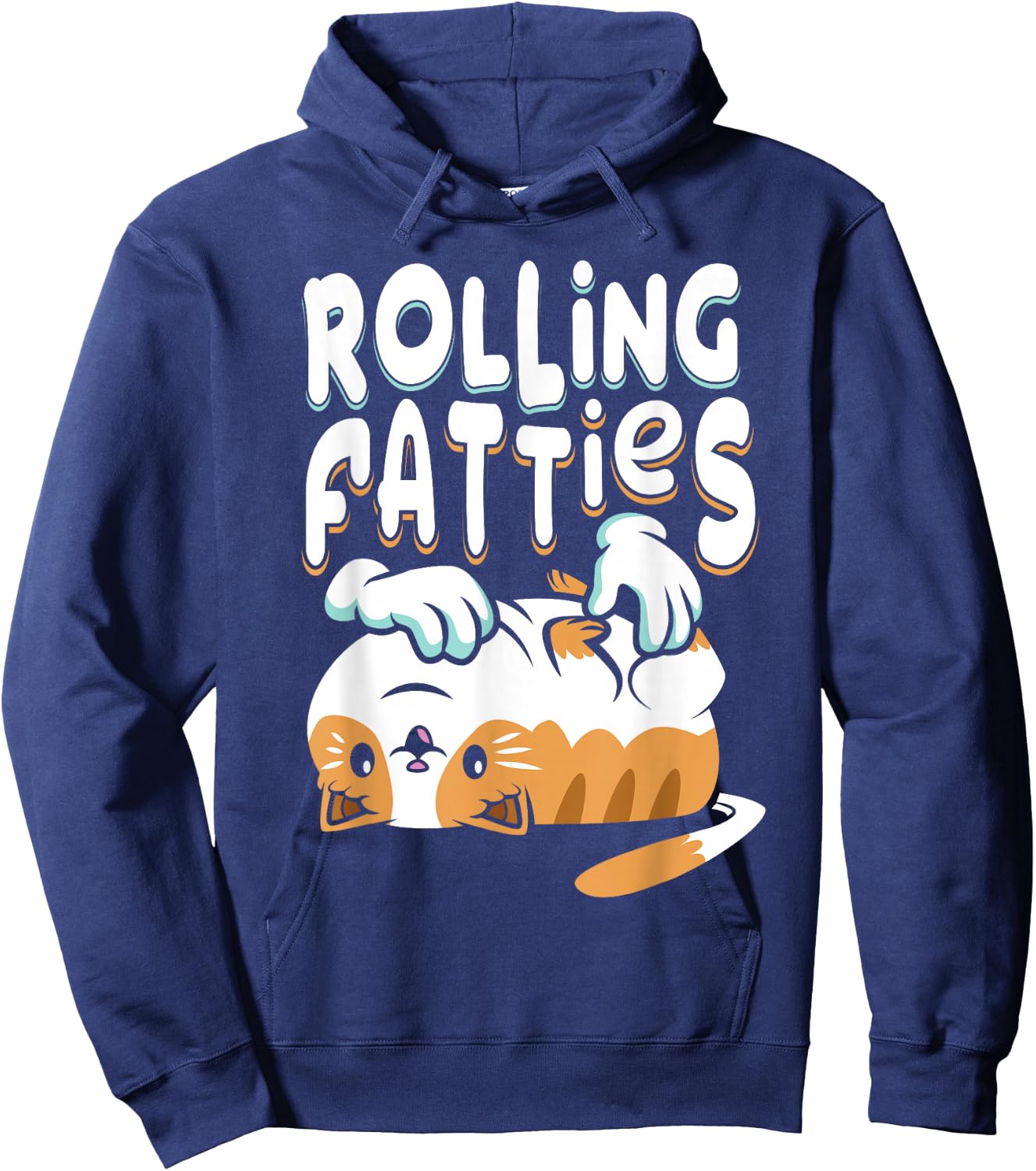 Rolling Fatties Chonk Cat Lover Gift Cat Mum Cat Hoodie - Hoodie | Navy