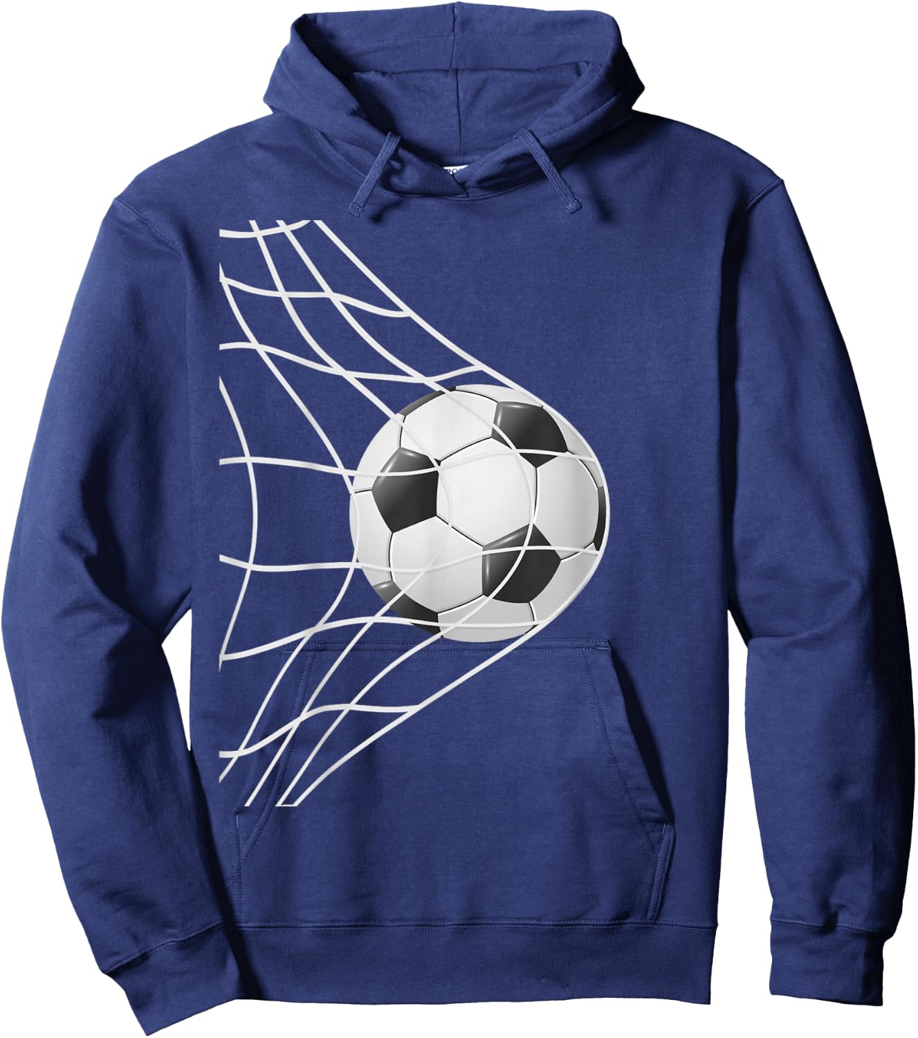 Winning Goal Soccer Ball Inside Net, Cool Soccer Player Fans Hoodie - Hoodie | Navy