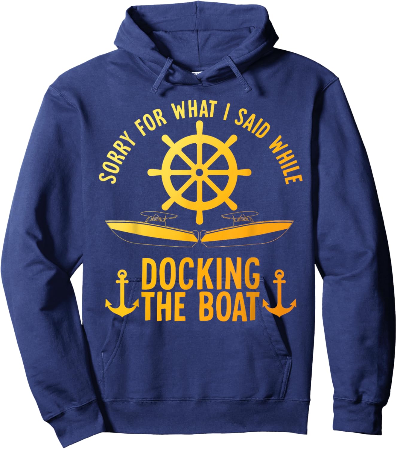 Funny Boating Art Women Boater Pontoon Boat Lover Hoodie - Hoodie | Navy