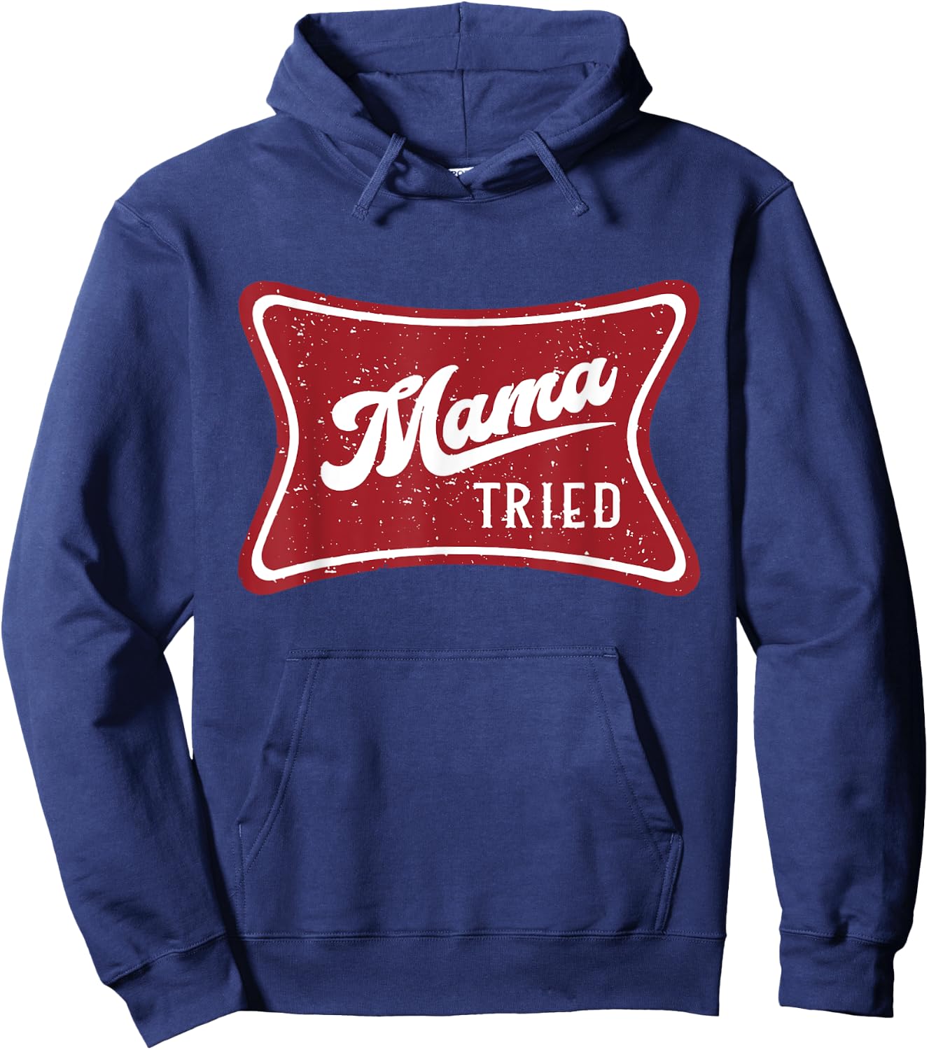 Vintage Mama Tried, Funny Trendy Summer Beer, Western Cowboy Hoodie - Hoodie | Navy