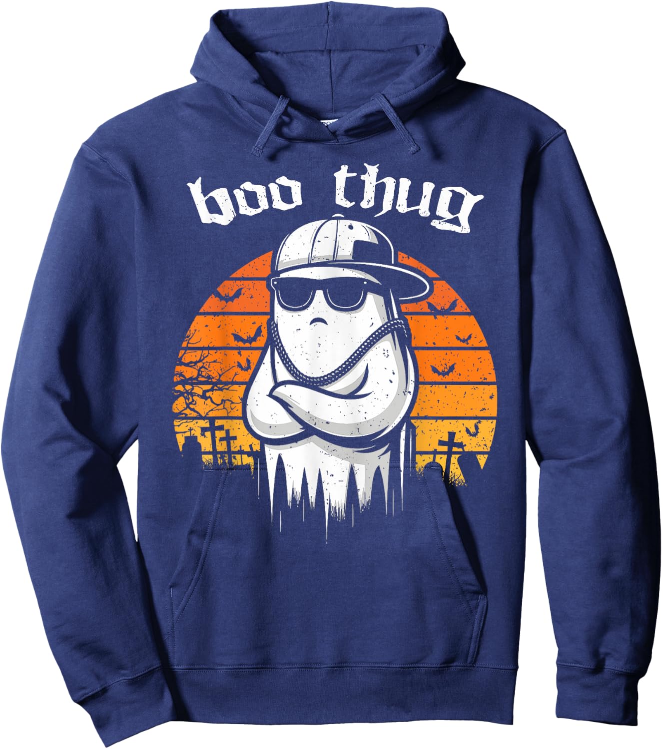 Boo Thug Ghost Life Matching Halloween Costume Men Women Hoodie - Hoodie | Navy