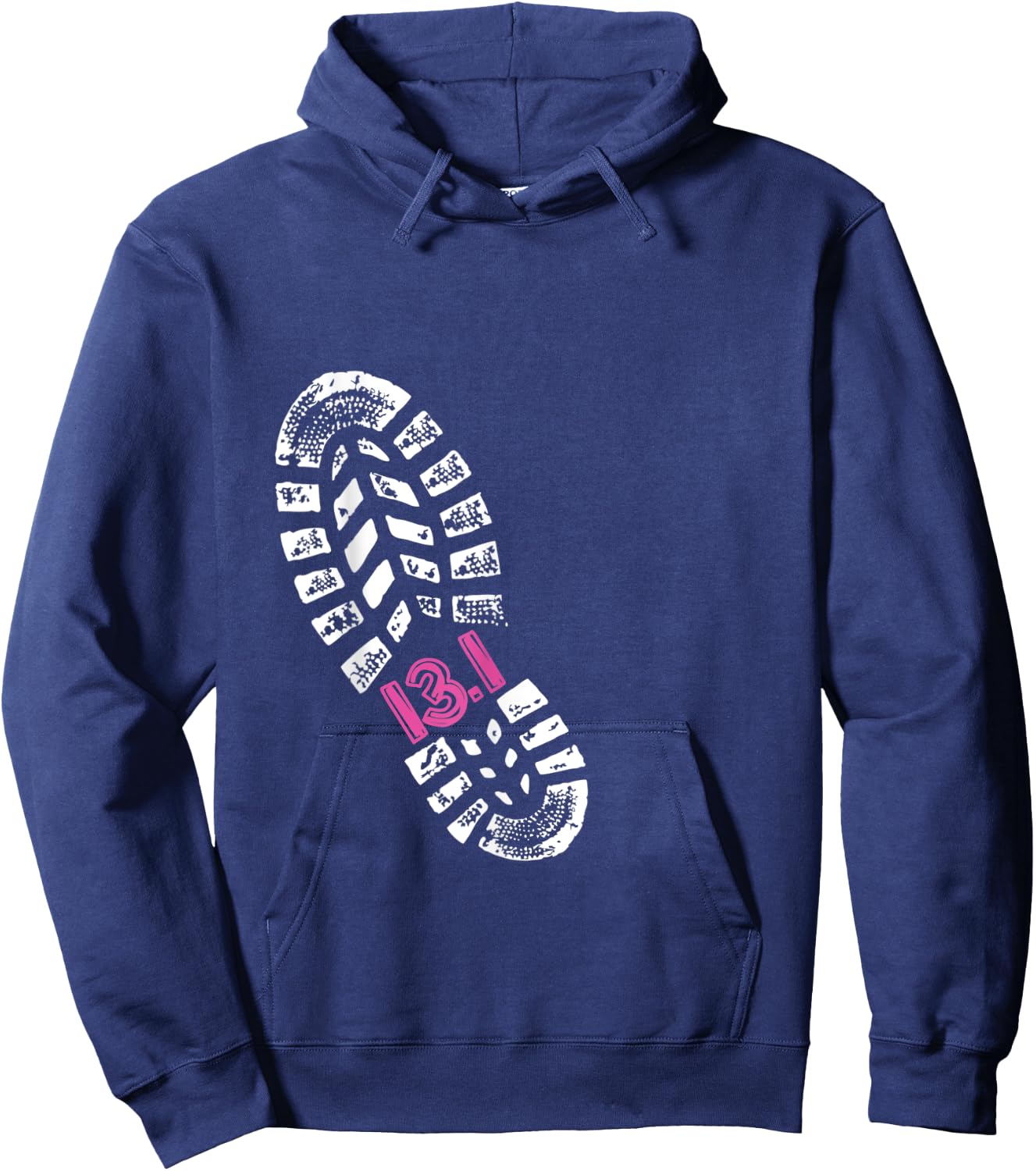 Half Marathon 13.1 Miles Shoe Print Couple Matching Hoodie - Hoodie | Navy