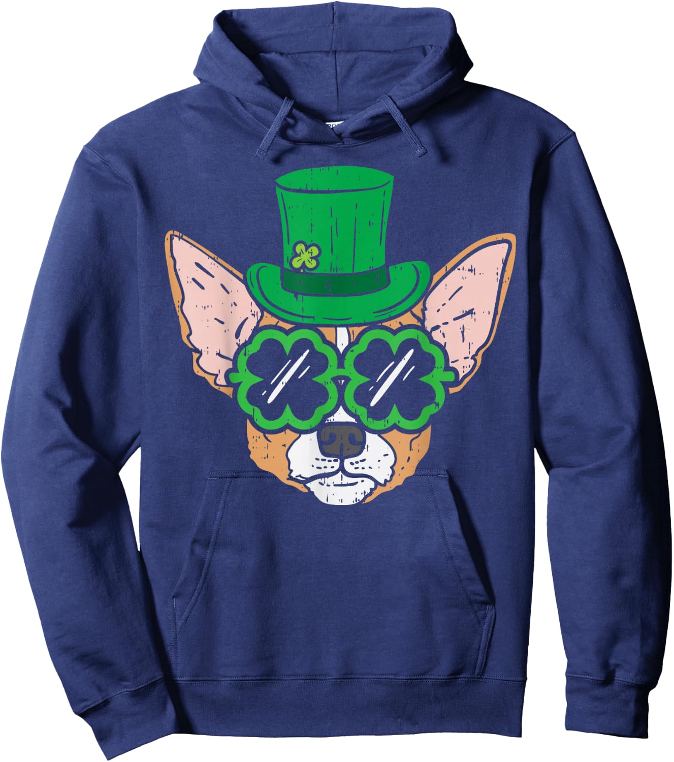 Irish Chihuahua Mexican Dog Owner Funny St Patricks Day Gift Hoodie - Hoodie | Navy