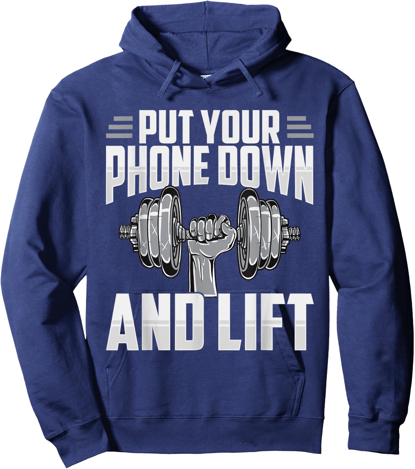 Put Your Phone Down And Lift Gym Etiquette Fitness Rules Fun Hoodie - Hoodie | Navy