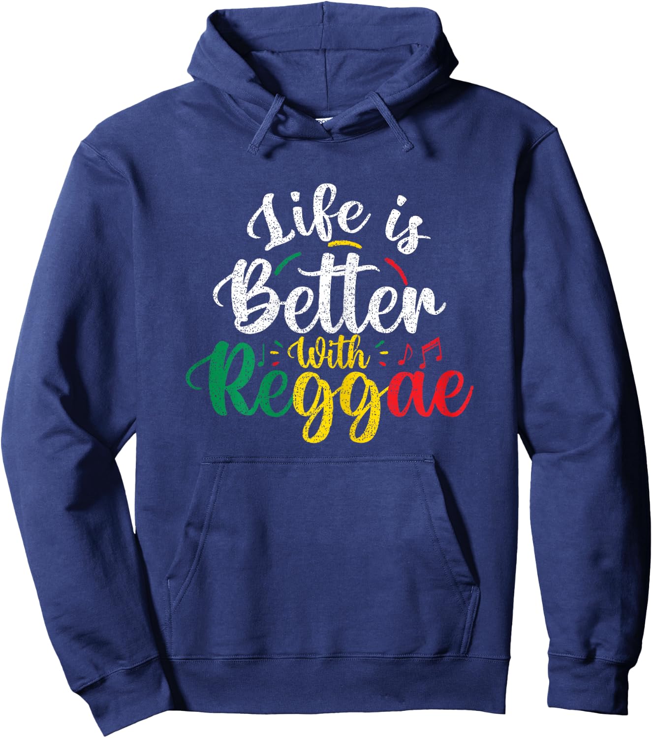 Life is Better With Reggae - Reggae Rasta Clothing Hoodie - Hoodie | Navy